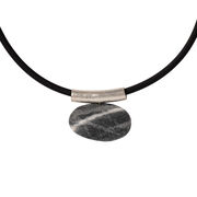 Large river stone pendant necklace